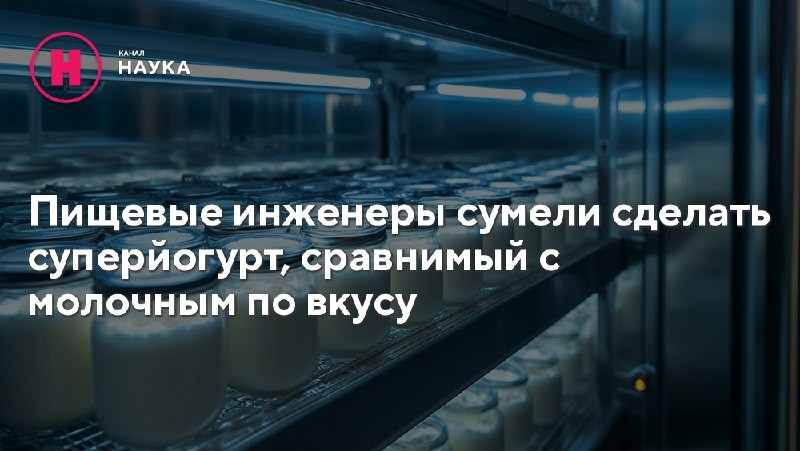 Растительный йогурт из люпина достиг молочного по вкусу и консистенции  и...